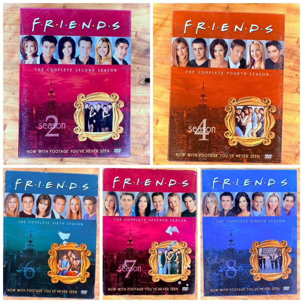 Friends tv show movie series one two four five six seven eight and ten dvd y2k
